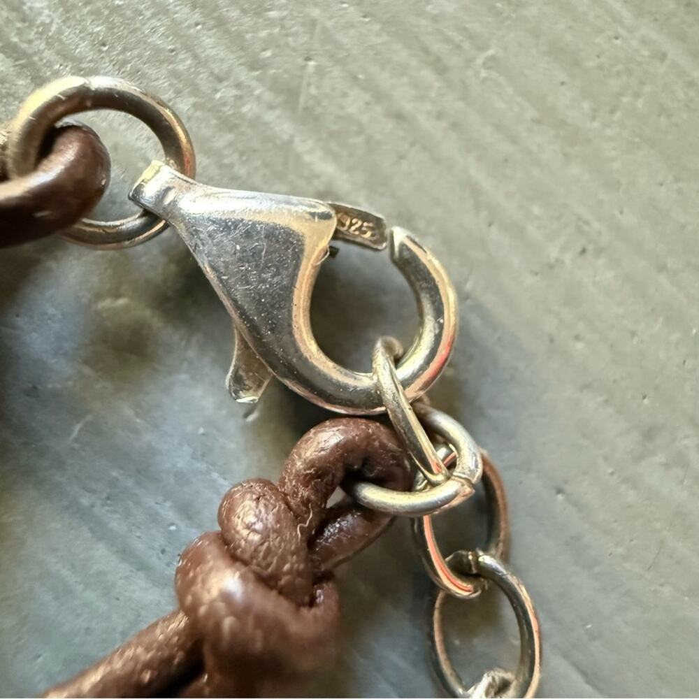 Silpada 925 Sterling Silver & Leather Necklace - Picture 12 of 12